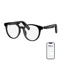 Smart Glasses AI ChatGPT Translator 145 Languages Photochromic Lenses(Black)