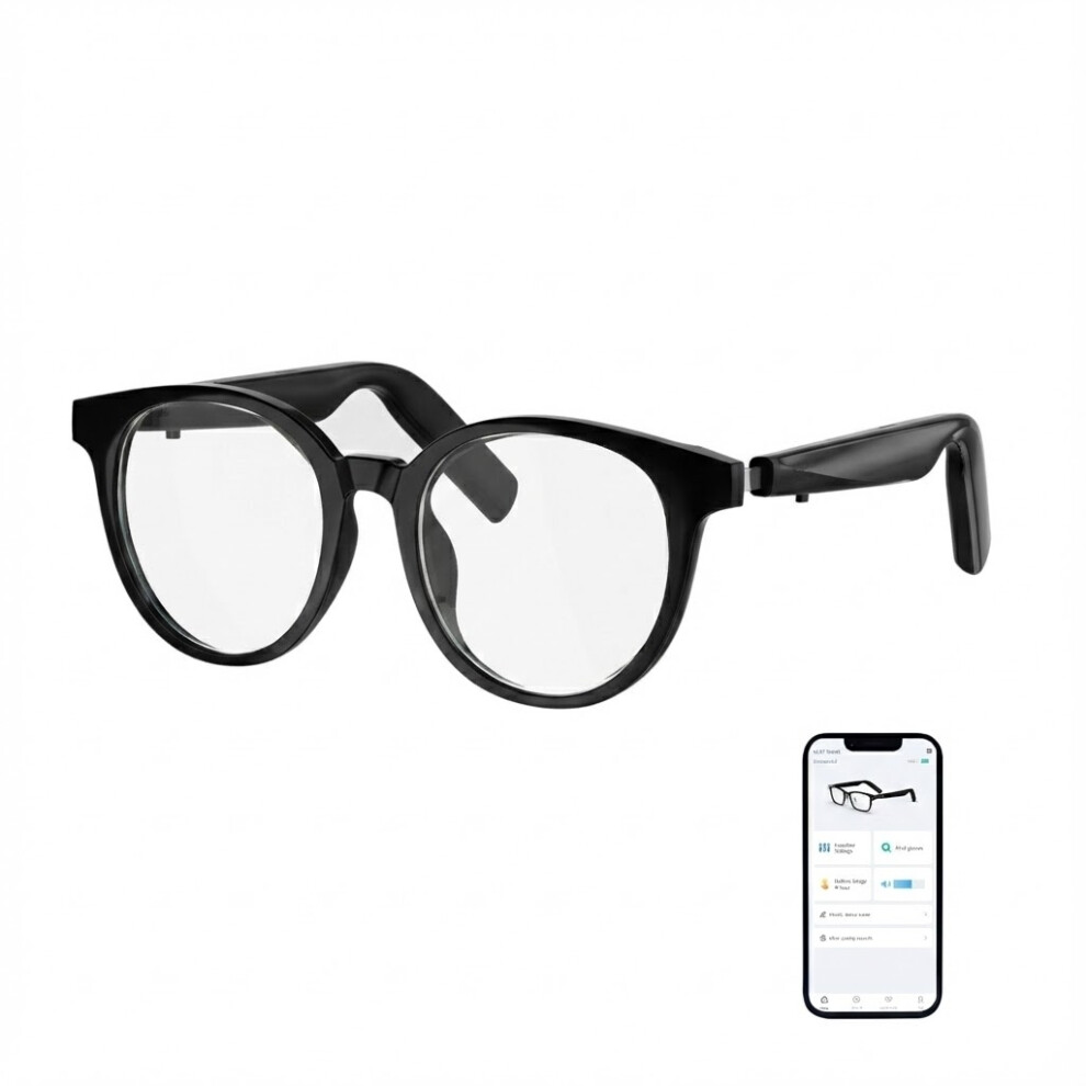 Smart Glasses Ai Chatgpt Translator 145 Languages Photochromic Lenses(Black) Black 6976918090881