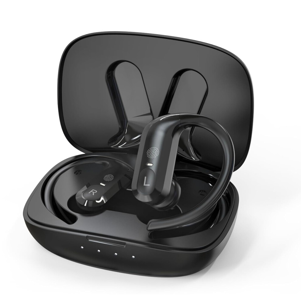 Chronus Black Hearing Aids, Hearing Aids For Seniors & Adults, Rechargeable Hearing Aids With Charging Case(Black)