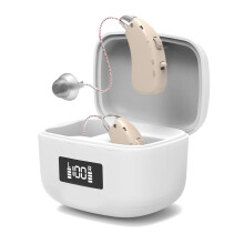 Hearing Aids Rechargeable for Seniors, Lightweight Hearing Amplifiers for Adults Hearing Loss(White)