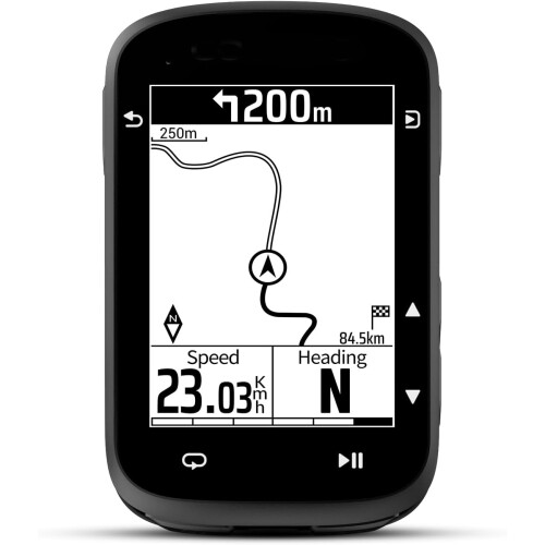 Computer Wireless, 2.6 Inch LCD GPS Cycling Computer with Route Navigation, Bluetooth5.0 ANT(Black)
