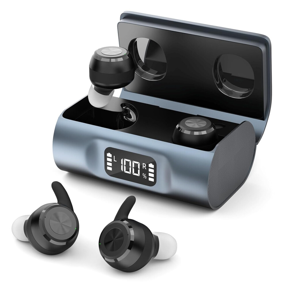 Chronus Black Hearing Aids, Hearing Aids For Seniors, Otc Hearing Aid For People With Hearing Loss, Standby 100H(Black)