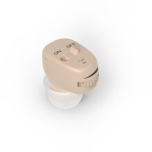 Invisible Hearing Aid for Seniors with Zinc Air Batteries, 35dB Sound Gain,Adjustable Volume Hearing(Beige)