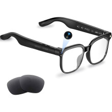 Smart Glasses AI ChatGPT with Camera and Translation (Transparent Lens + Sunglasses Lens)
