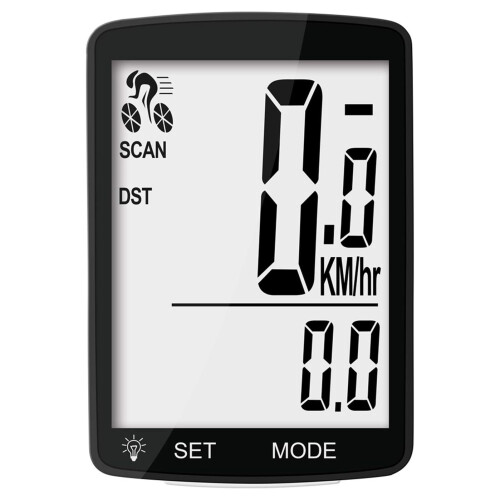 Wireless Bike Computer, 20 Multi-Functions, Real Waterproof Bicycle Speedometer, Cycling Odometer(Black)