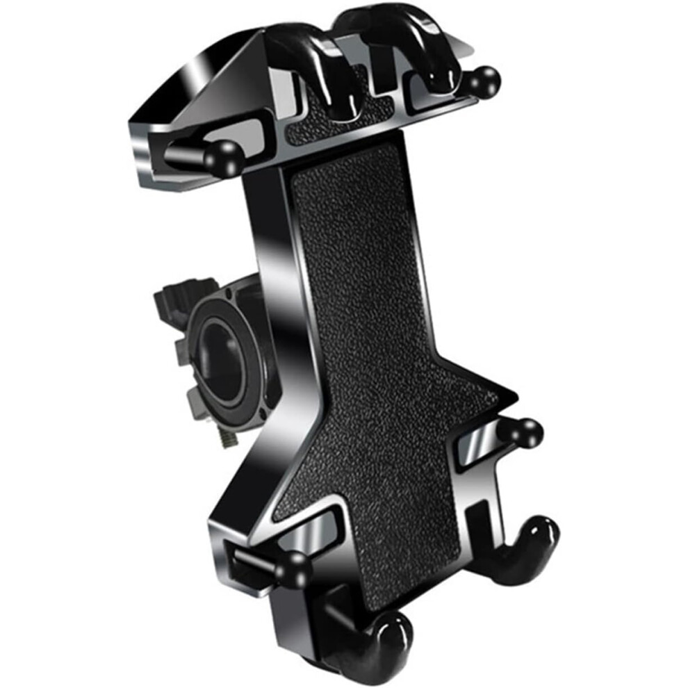 Motorcycle Phone Holder Designed For Compatibility With Various Devices And Shock Absorption(Black) Black 6976918089410