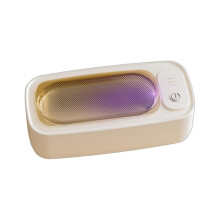 Ultrasonic Dental Cleaner Dental Ultrasonic Cleaner 47kHz 400ml with UV Sterilization for Jewelry(White)