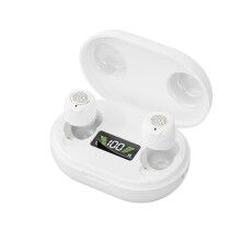 Rechargeable Hearing Aids for Seniors with Noise Reduction | OTC Hearing Aids for People with Mild(White)