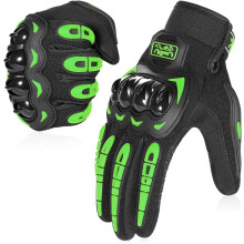 Motorcycle Gloves Breathable, Touchscreen Motorbike Gloves Anti-Slip with Good Grip Hard Knuckles(Green)