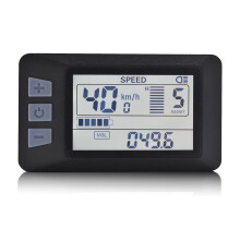 Ebike Display, Electric Bike Cycling Computer, LCD Panel Screen, Bicycle Speedometer Odometer(Black)