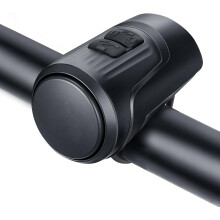 Electric Bike Horn 125dB, USB Rechargeable Bicycle Horn Fits 22.2-31.8mm Handlebars, IPX5 Waterproof(Black)