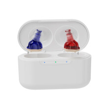 Rechargeable Hearing Aids for Seniors with Advanced Noise Cancellation, Invisible Not Amplifier True(White)