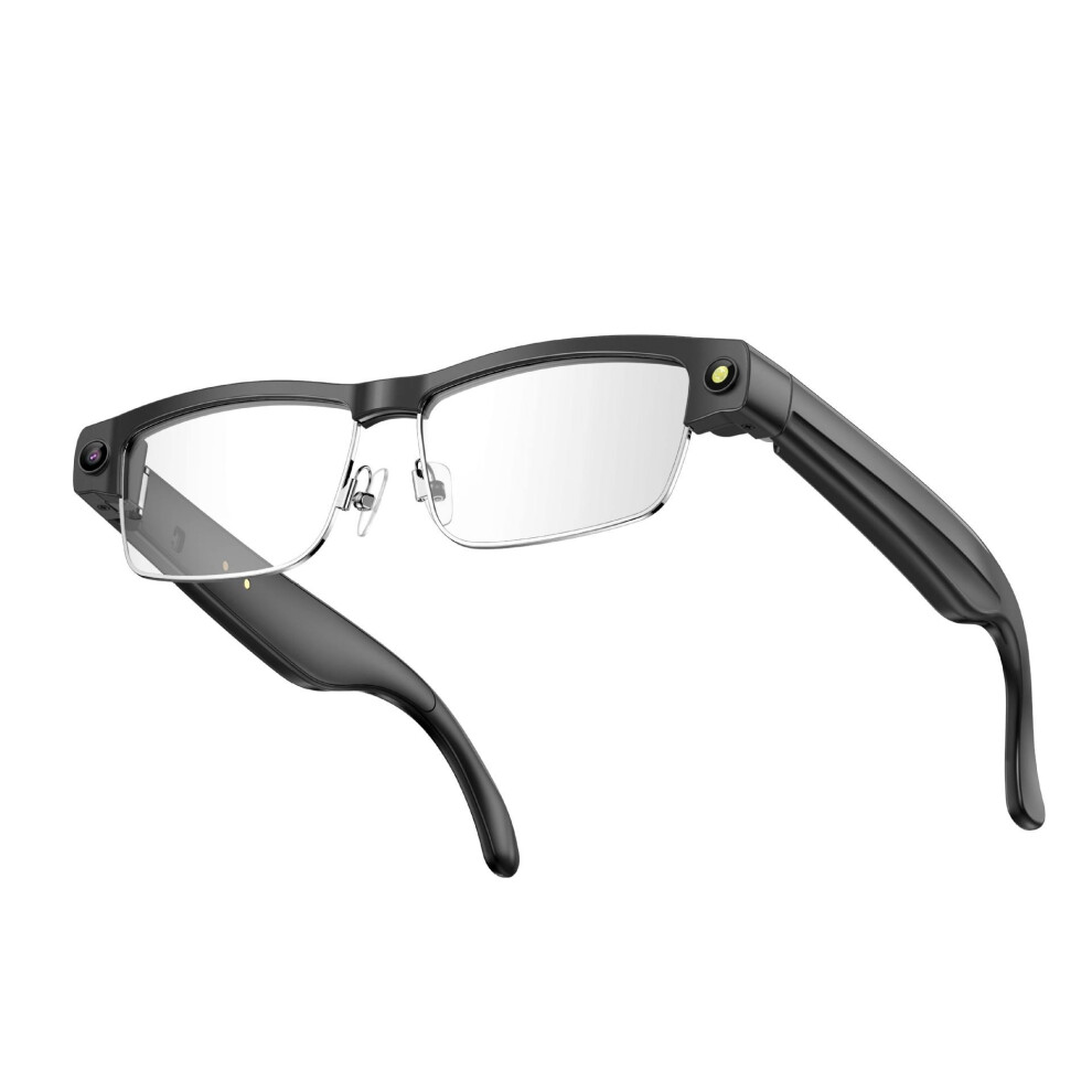 Smart Glasses With 1080P Video Recording Ai Voice Assistant Anc Microphone And Photochromic Lenses(Black) Black 6976918088420