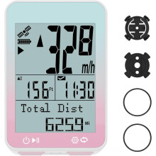 GPS Bike Computer Wireless with Auto Start/Stop & Auto Backlight, IPX7 Waterproof Bicycle Odometer(Pink)