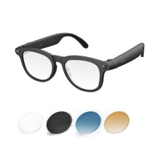 SG70 Smart Glasses with Camera, Bluetooth v6.0, WiFi Transfer, AI Voice Assistant, 16GB Storage(Black)