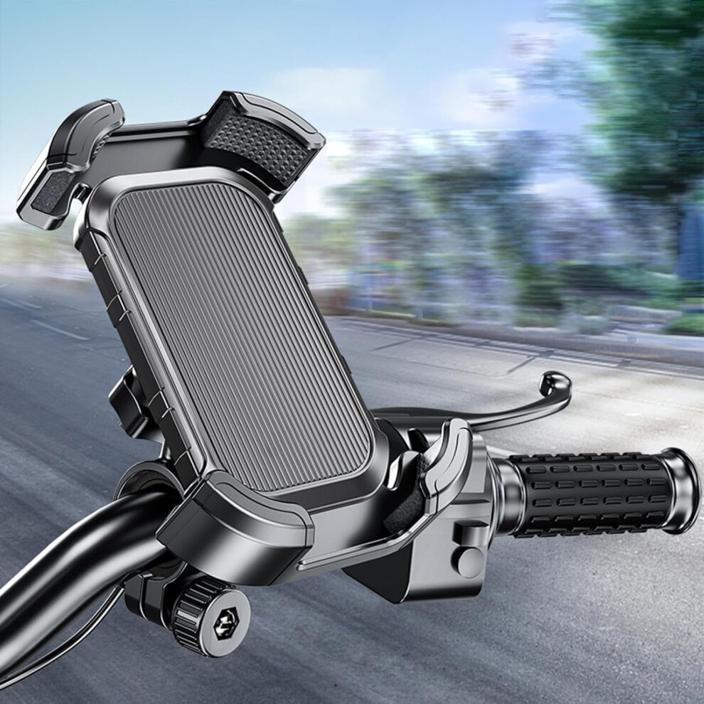 Universal Bike Cell Phone Holder,360 Rotation Silicone Holders,Compatible With 4.7-6.8 Inches Phones(Black) Black 6976918089687