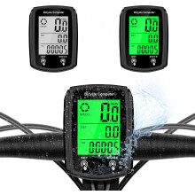 Bike Computer and Bicycle Odometer Wired MPH KM/H Bike Speedometer with Automatic Wake-Up Cycling(Black)