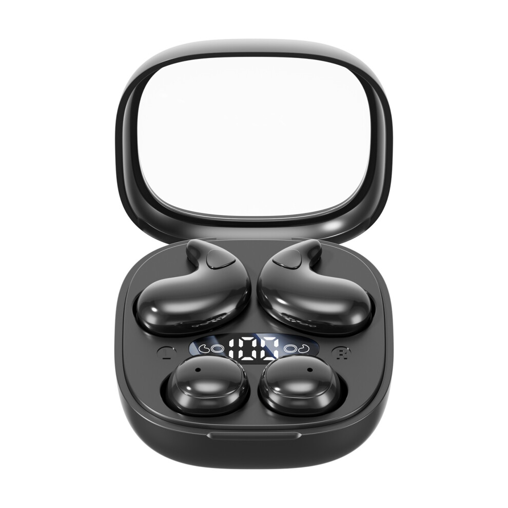 Photos - Headphones 2-in-1 Wireless Earbuds â Dual Mini Earphones, Bluetooth 5.4, Hi-Fi Sound, Sleep Friendly Design(Black)