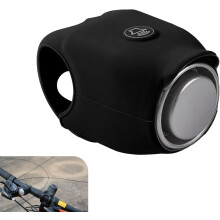 Electric Bike Horn, 120DB Loud Elasticity Silicone Bicycle Bell, Waterproof Bicycle Warning Horns(Black)