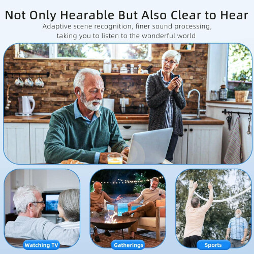 Hearing Amplifiers for Mild to Moderate Loss, Noise Reduction Modes, Volume Memory, 1-2 Hour Quick(White) 1