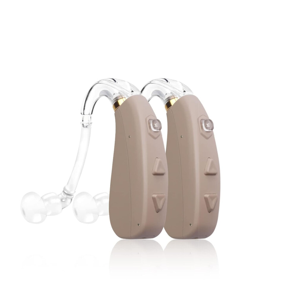 Chronus Banglijian Rechargeable Hearing Aid For Moderate To Severe Hearing Loss For Seniors Adults(Beige) Beige