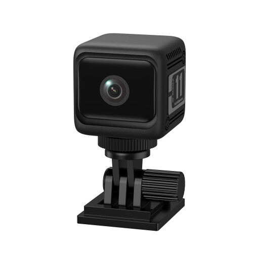 Mini Surveillance Camera 2K WiFi Bluetooth with 1600mAh Battery(Black)