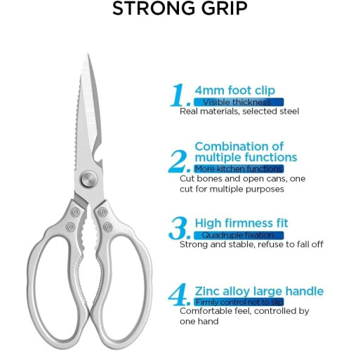 Kitchen Scissors Stainless Steel Kitchen Shears Multifunctional Meat And Vegetable Scissors Gold 1