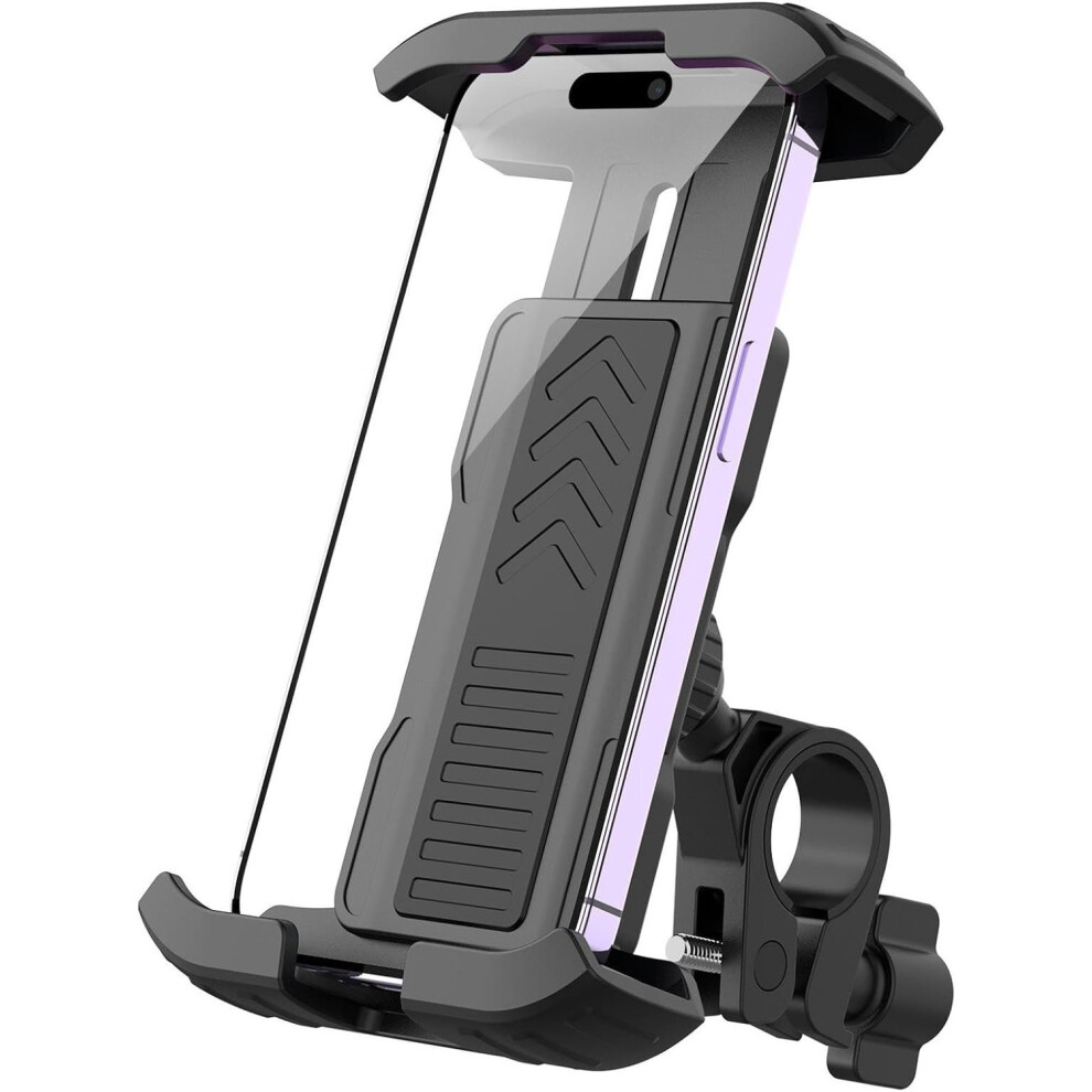 Electric Vehicle Mobile Phone Navigation Bracket,Motorcycle Riding Shock-Absorbing Navigation Mobile(Black) Black 6976918089496