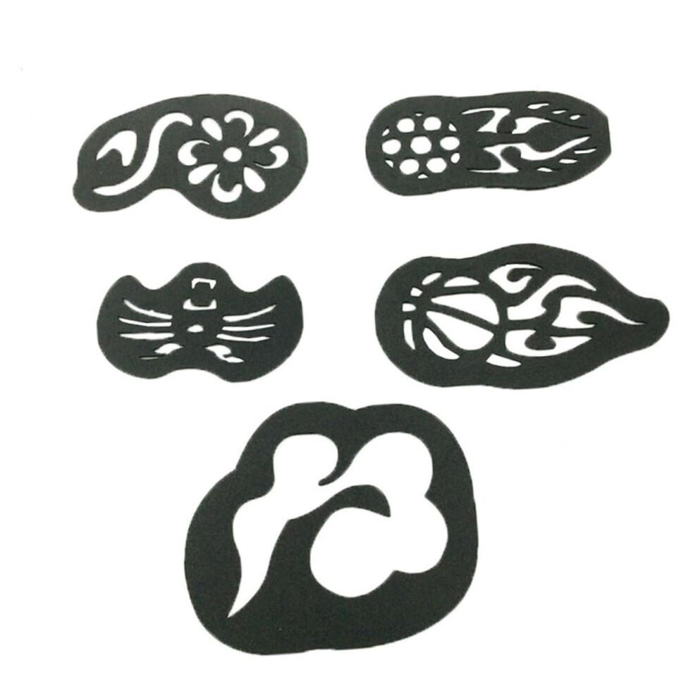Hair Tattoo Stencil Kit with Skin Safe Glue for Men and Women, Festival and Salon Glitter Designs