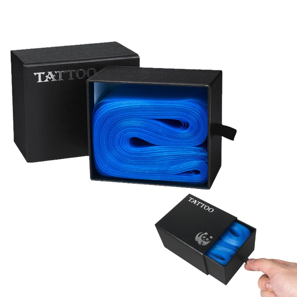 Blue Tattoo Clip Cord Sleeves 125Pcs Disposable Covers For Hygienic Equipment Protection