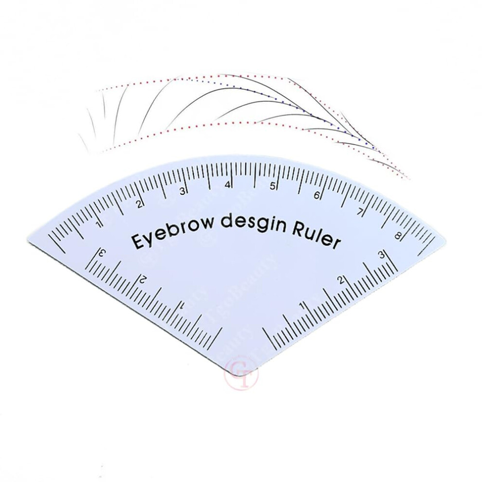 White Plastic Eyebrow Mapping Tool For Microblading And Shaping Permanent Makeup Brows