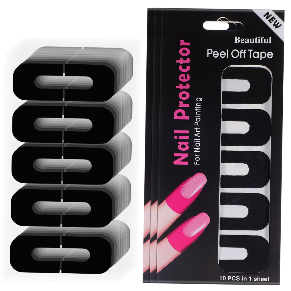 Reusable Silicone Nail Protectors with Nonslip Grip for Gel Polish Manicure Salon and Home Use