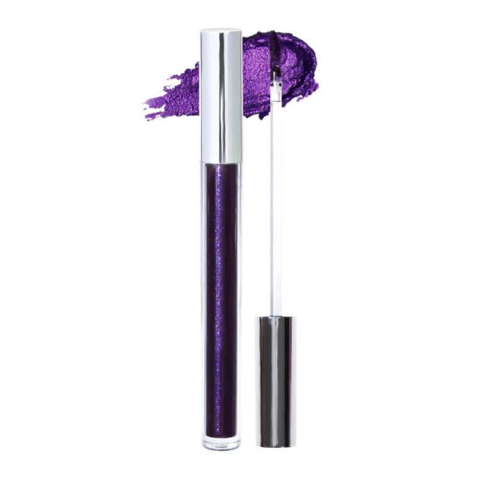 Purple Waterproof Liquid Lipstick Long Lasting Pigment Glitter Lip Gloss Smudge Proof
