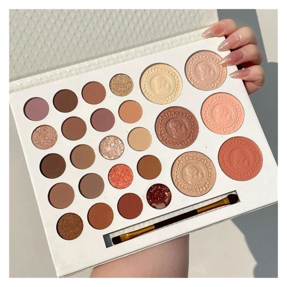 26 Color Eye Shadow Palette with Shimmer and Matte Shades,  Pigment Blendable Makeup Kit