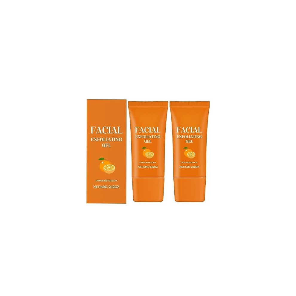 2PCS Gentle Vitamin C Facial Exfoliating Gel, Deep Cleansing Hydrating Face Scrub for Women 60g