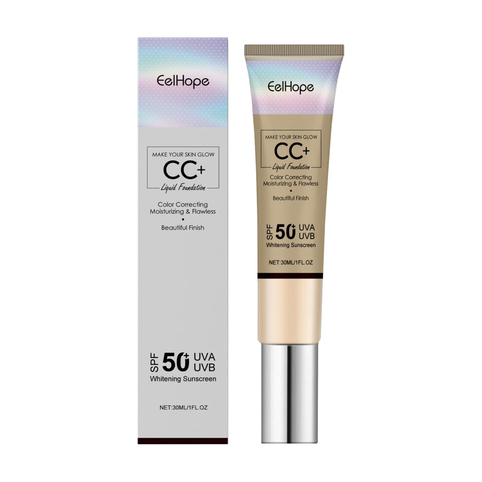 CC Cream with SPF 50, Color Correcting Hydrating Foundation for Natural Coverage, 1 fl oz