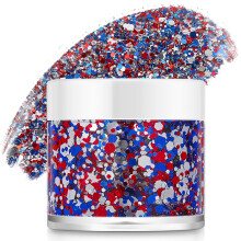 Fourth of July Glitter Gel Red White Blue Chunky Patriotic Body Glitter for Face Hair and Makeup