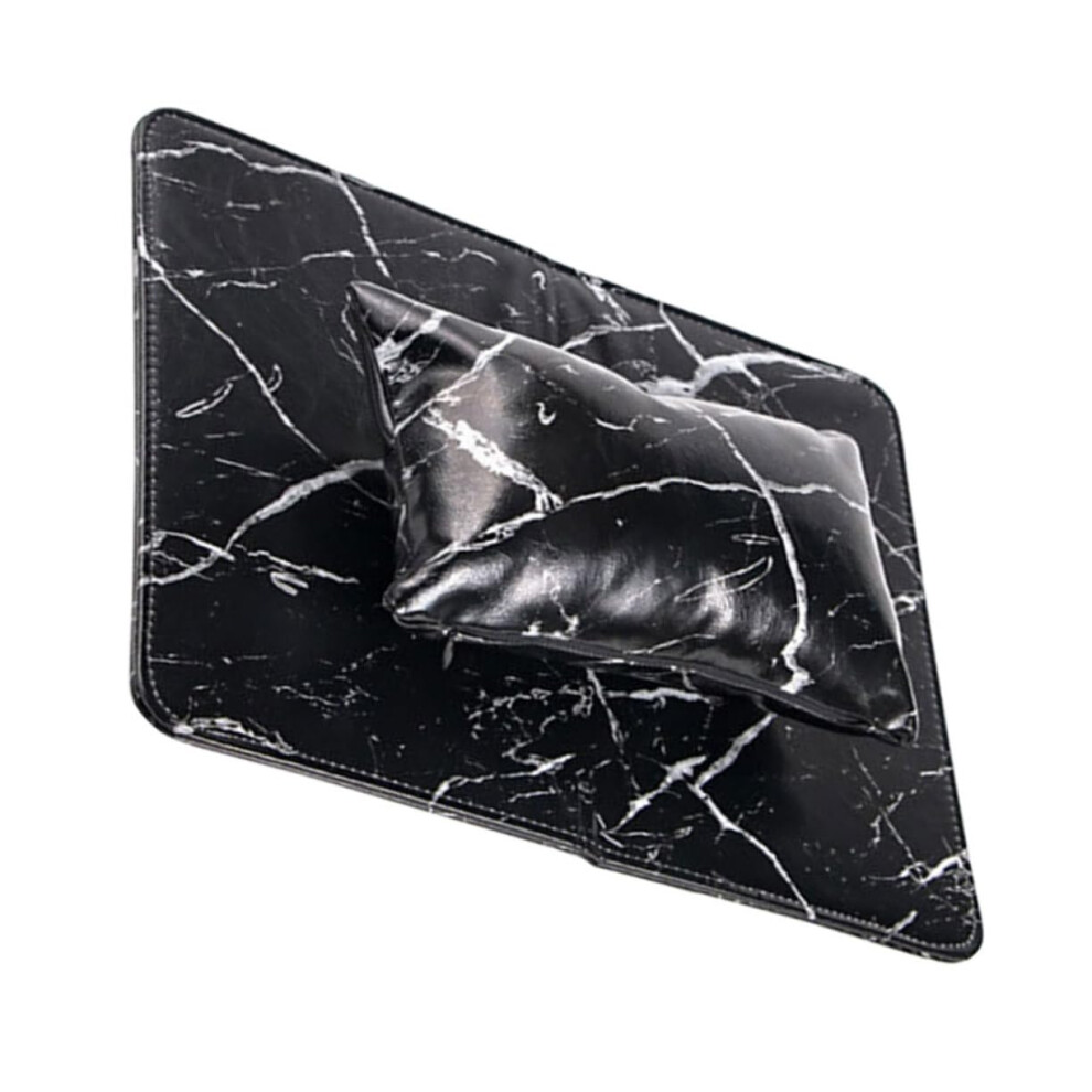Foldable Marble Nail Arm Rest with Soft Cushioned Support and NonSlip Base for Manicure Salon