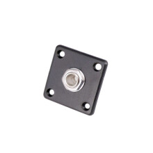 Electric Guitar Output Socket Plate with Mounting Screws-Black