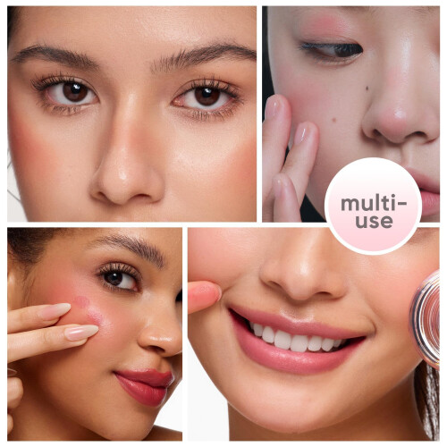 Multi Use Makeup Balm Cream Blush Stick for Lips Eyeshadow Moisturizing Luminous Finish 2