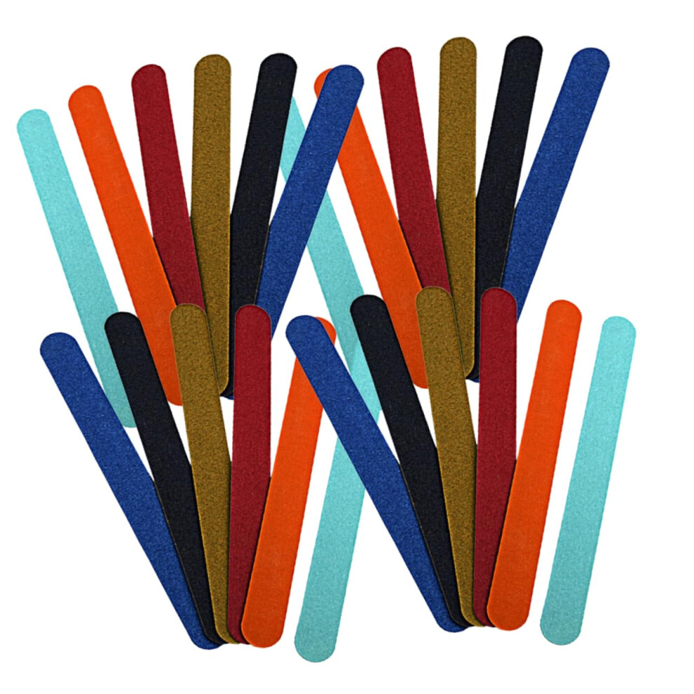 40pcs Wooden Nail File Buffer for Gel Manicures, Washable Professional Manicure Tool