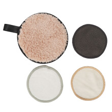 Dubbelzijdig make-up remover doekje, herbruikbaar gezichtsreinigingsdoekje van bamboevezel, zacht, huidvriendelijk, wasbaar, make-up remover pad voor