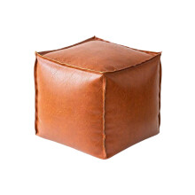 Storage Foot Rest, Soft Fillable Foot Stool, Hidden Storage Ottoman Bench, Versatile Seat Chest, Orange 40 cm