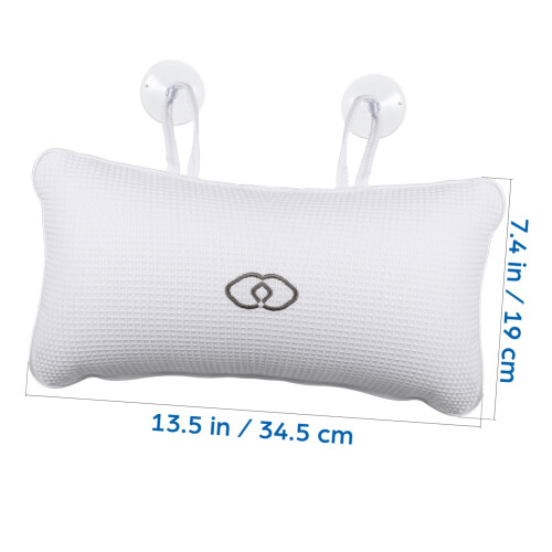 Bath Pillow with Suction Cups Inflatable Bathtub Headrest Comfortable Spa Neck Support Cushion 1