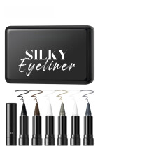Waterproof Gel Eyeliner Set 6 Colors Smudge Proof Long Lasting with Precision Brush 601
