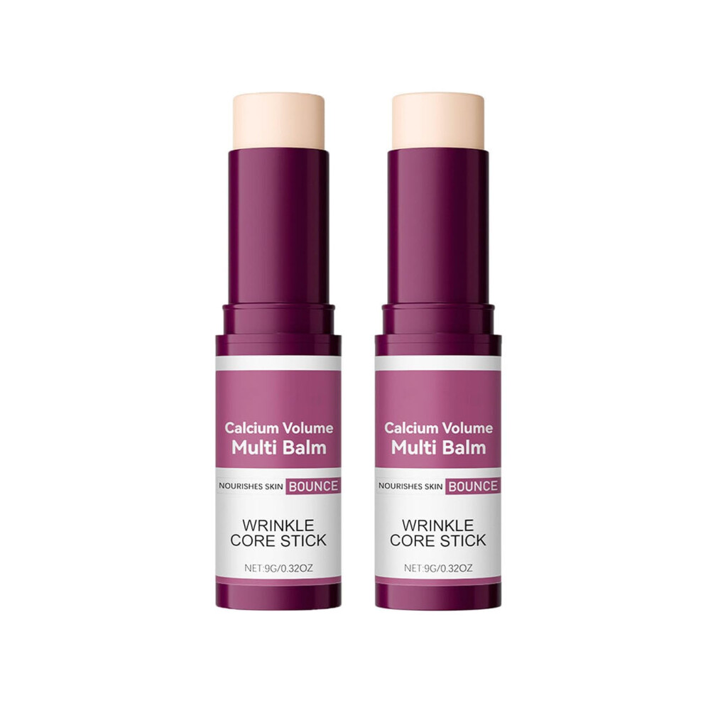 2Pcs Korean Collagen Balm Wrinkle Care Stick for Eyes Neck Face Deep Hydration 0.3oz