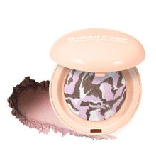 Powder Foundation with Color Correcting Brightening, Lightweight Baked Formula, Natural Satin Finish