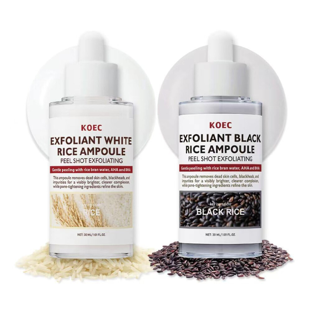 Rice Exfoliating Ampoule Duo Set with Pore Minimizing and Dual Hydration for Smooth Glowing Skin