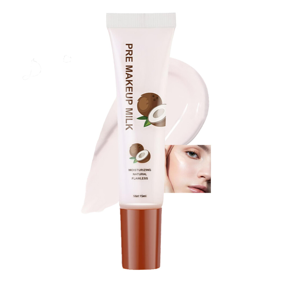 Hydrating Face Primer for Dry Skin with Coconut, LongLasting Makeup Hold and PoreMinimizing Finish