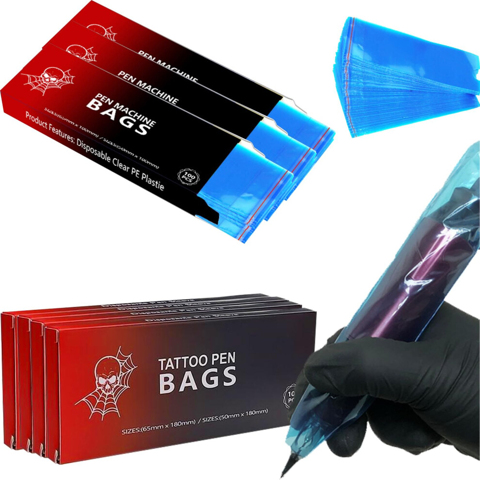 Tattoo Machine Covers 100pcs Blue SelfAdhesive Disposable Sleeves Fits Most Tattoo Pens